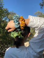 Chouchou en mousseline de soie bio - Indigo