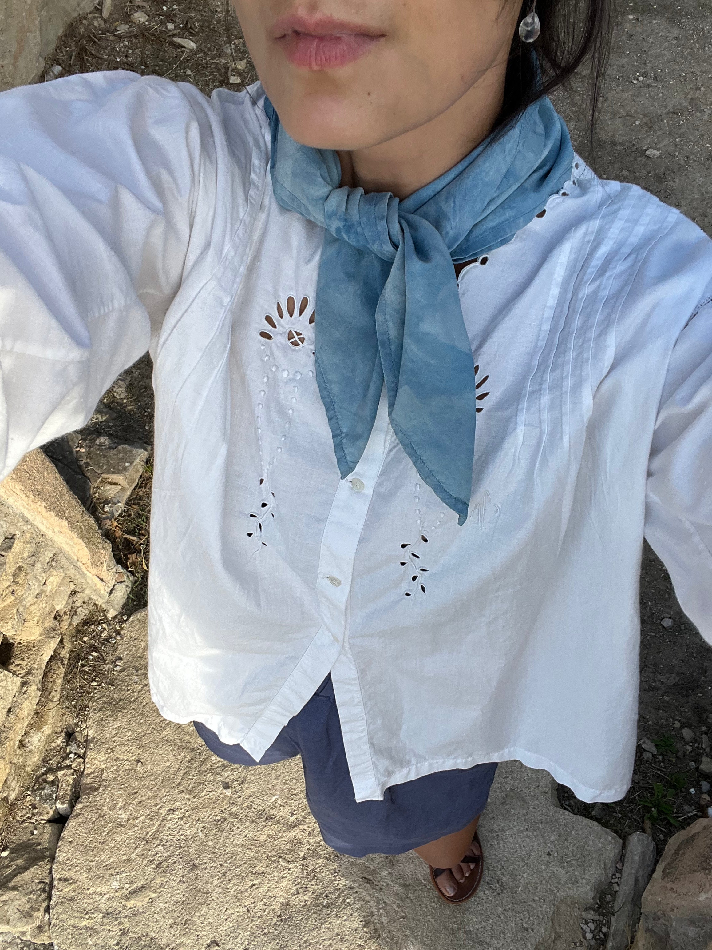 Bandana en coton bio - Indigo