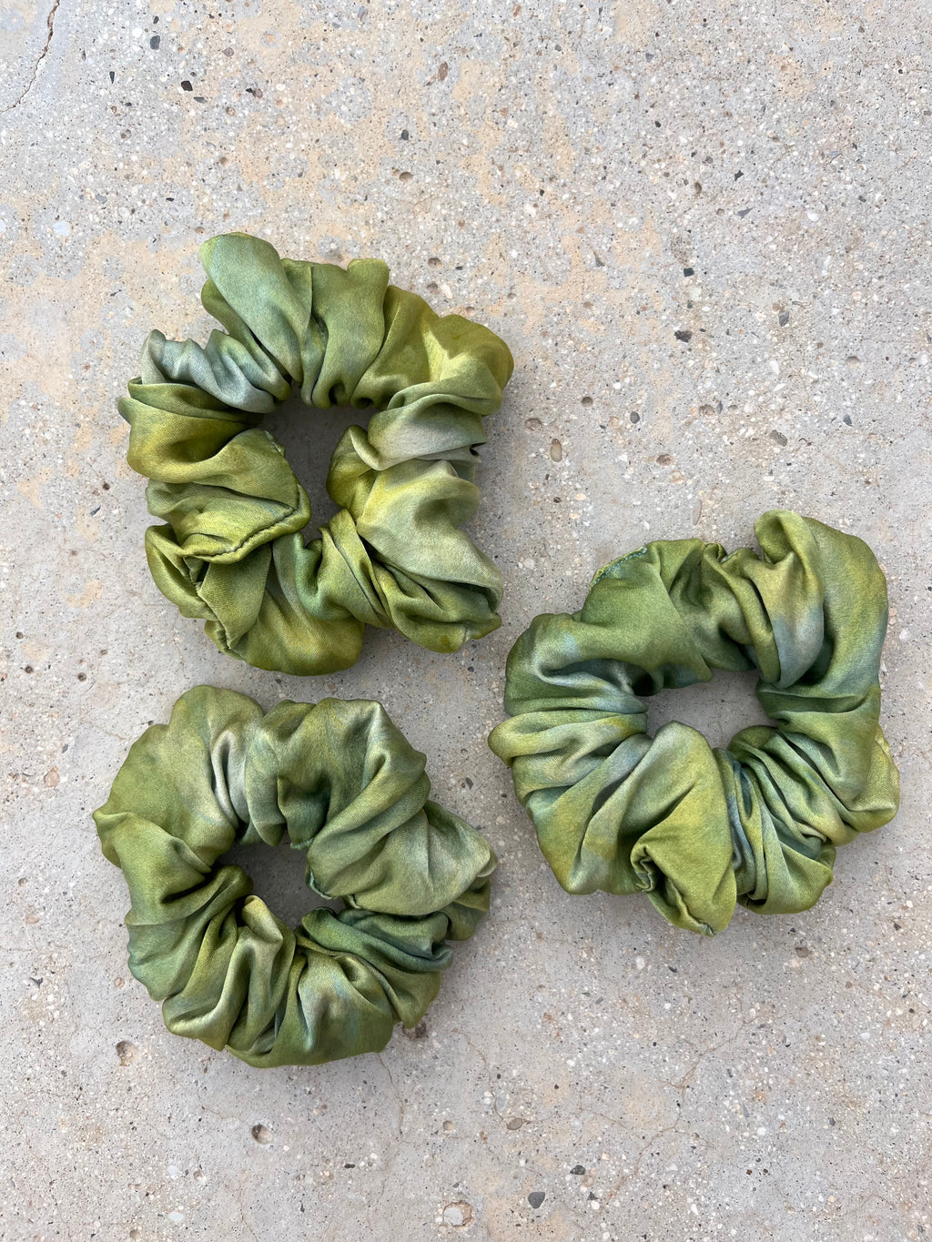 Chouchou en satin de soie bio - Prairie