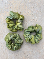 Chouchou en satin de soie bio - Prairie