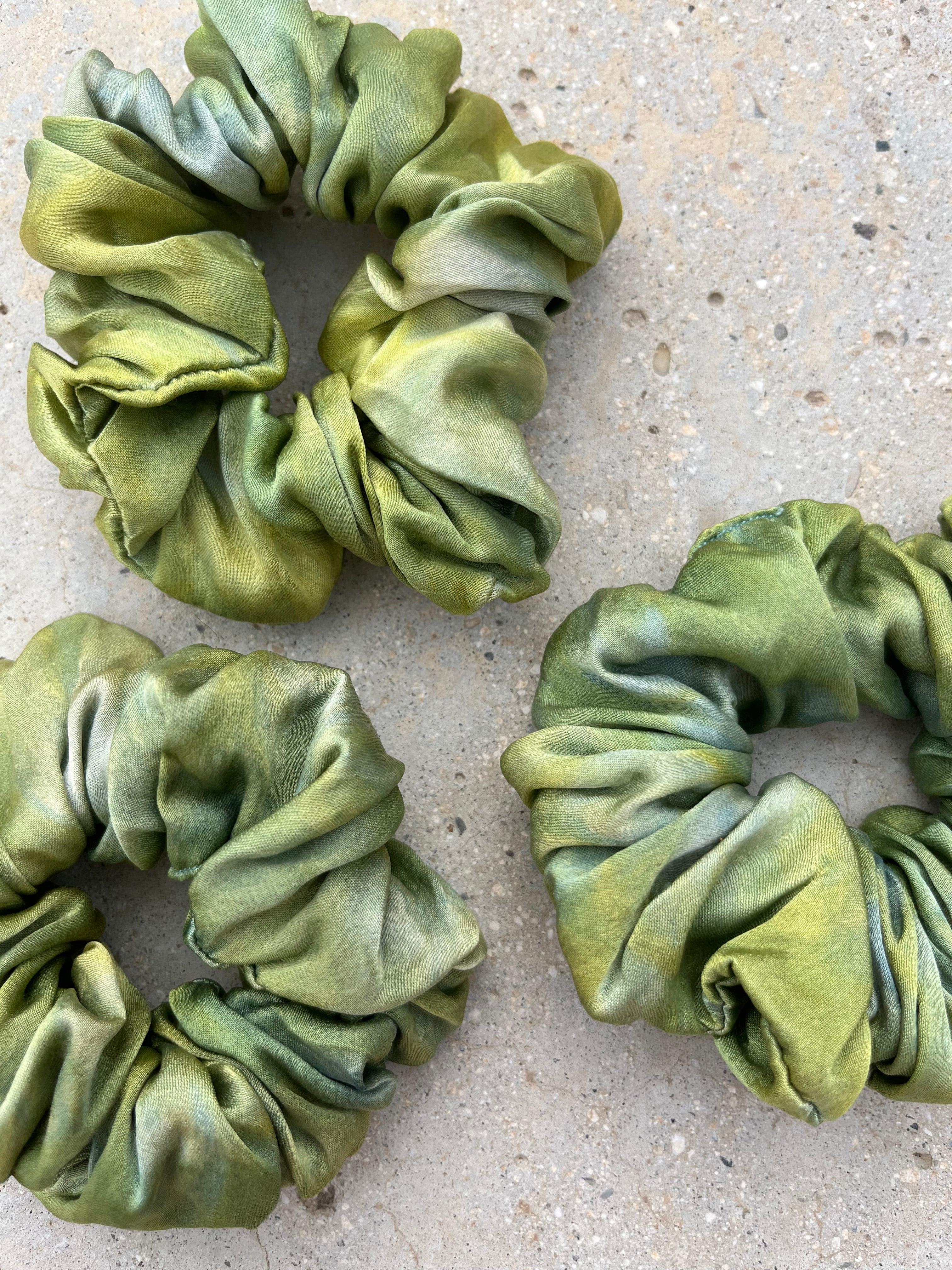 Chouchou en satin de soie bio - Prairie