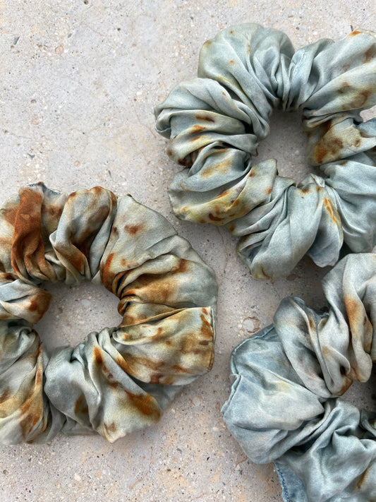 Chouchou en satin de soie bio - Autumn