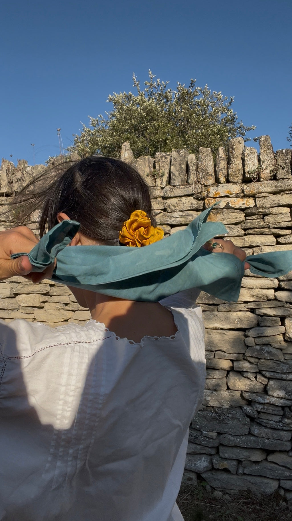 Bandana en coton bio - Blue