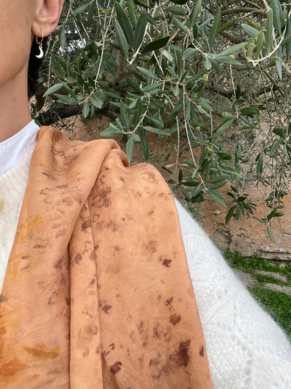 Foulard en soie 🌸 Ocre