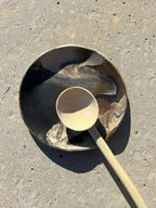 Repose-cuillère en terre mêlée - grès