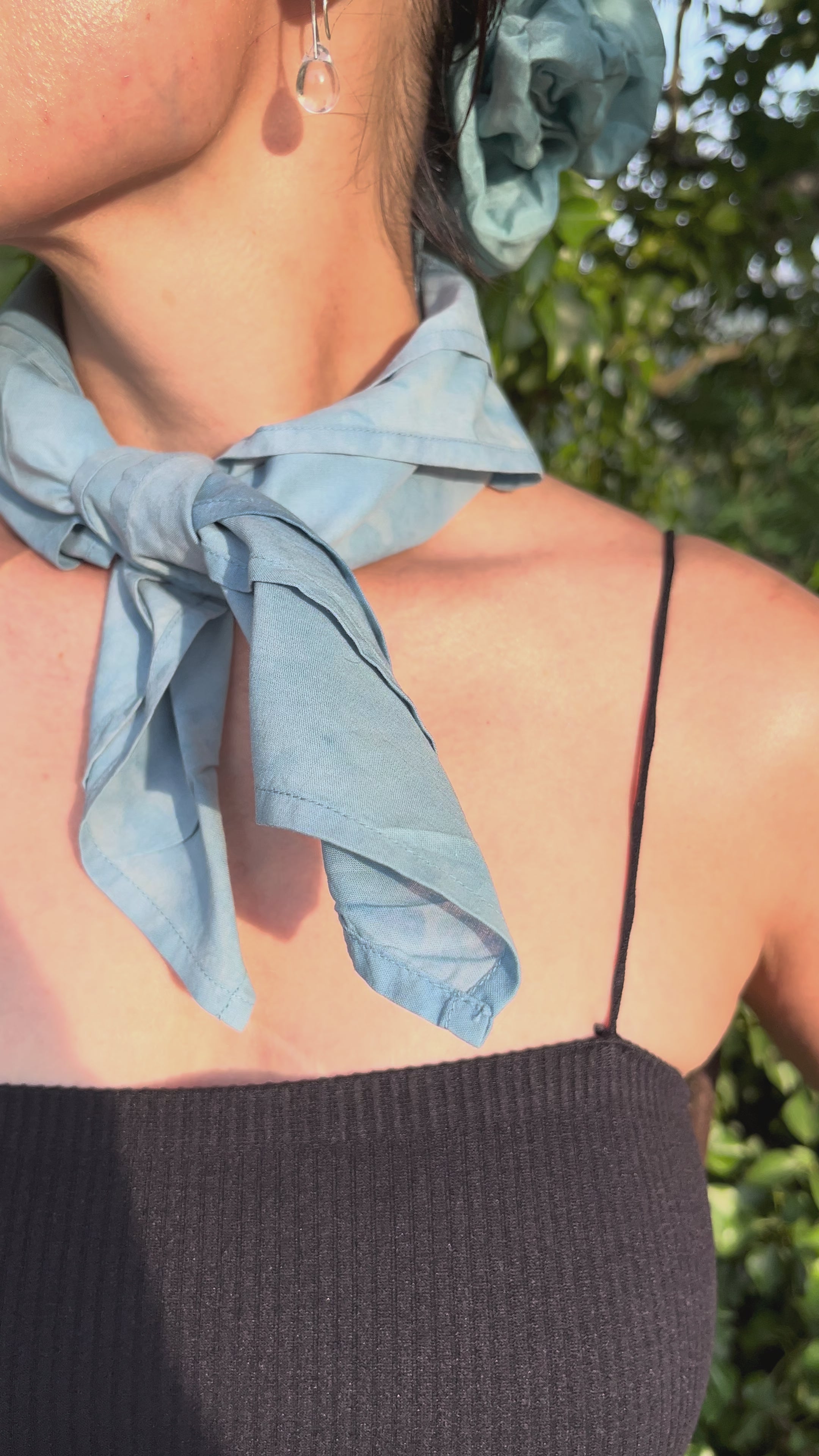 Bandana en coton bio - Indigo