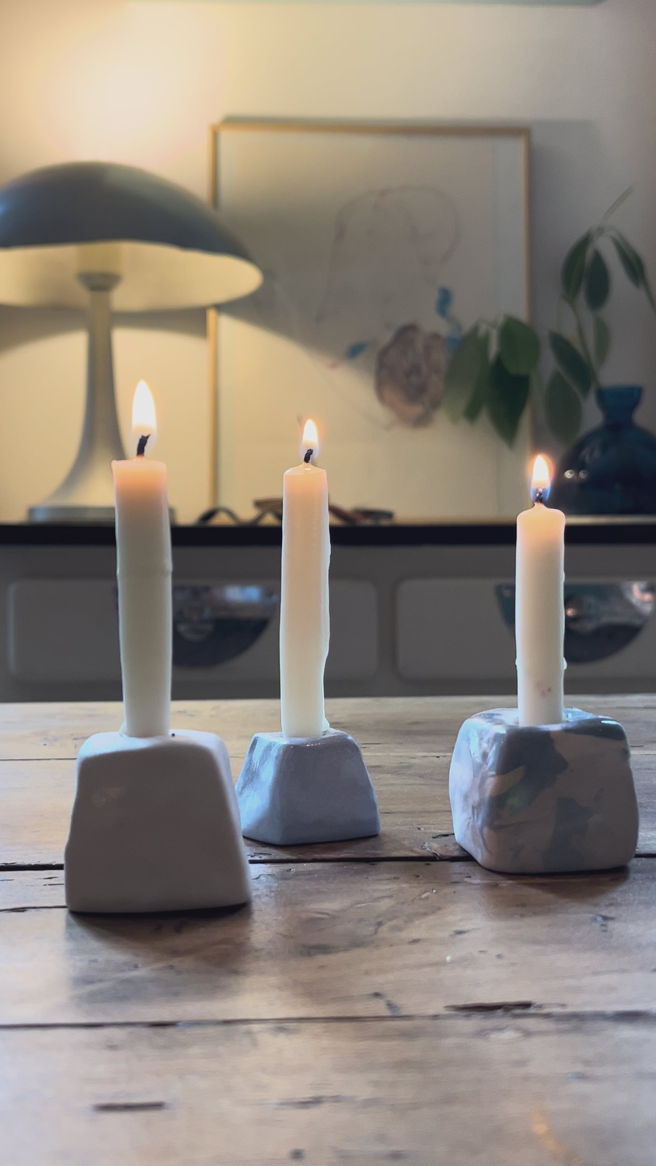 Bougies à la cire d'olive (lot de 4)