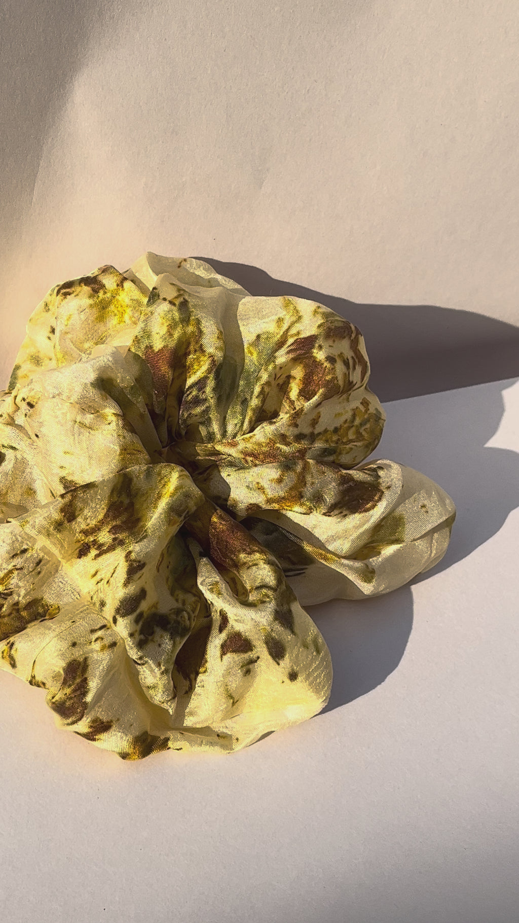 Chouchou en mousseline de soie bio - Doré