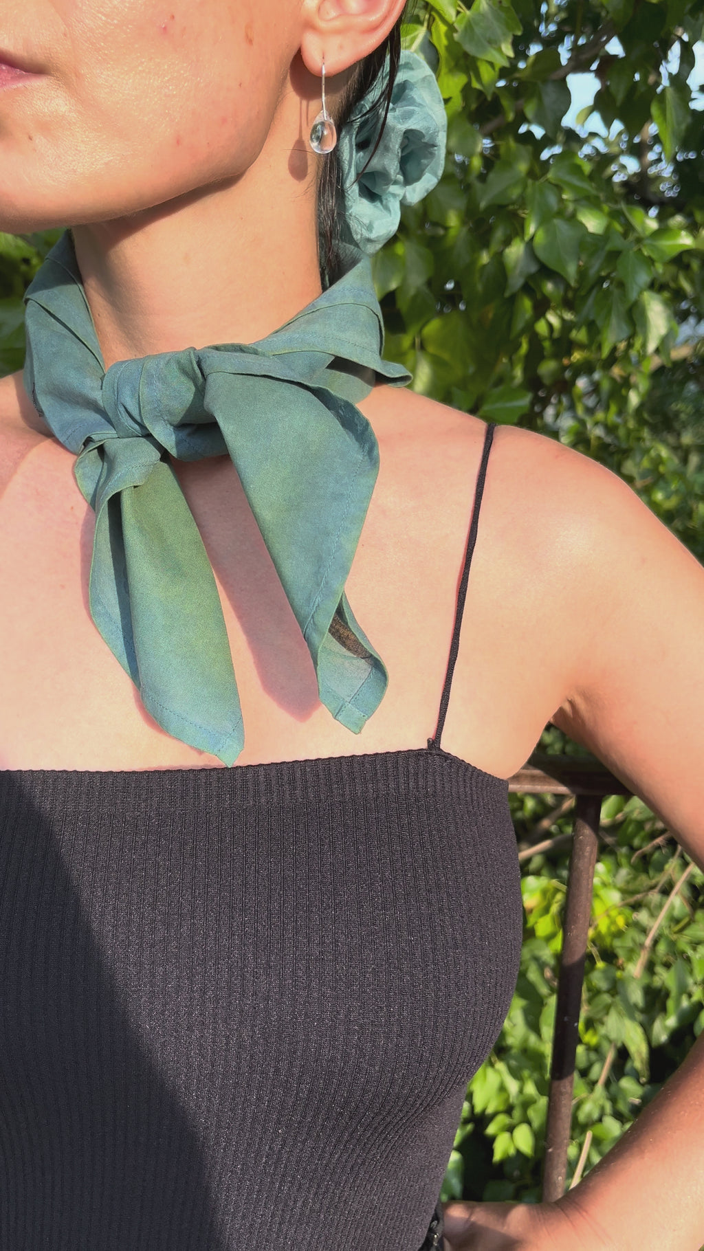 Bandana en coton bio - Hot blue