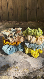 Chouchou en mousseline de soie bio - Indigo